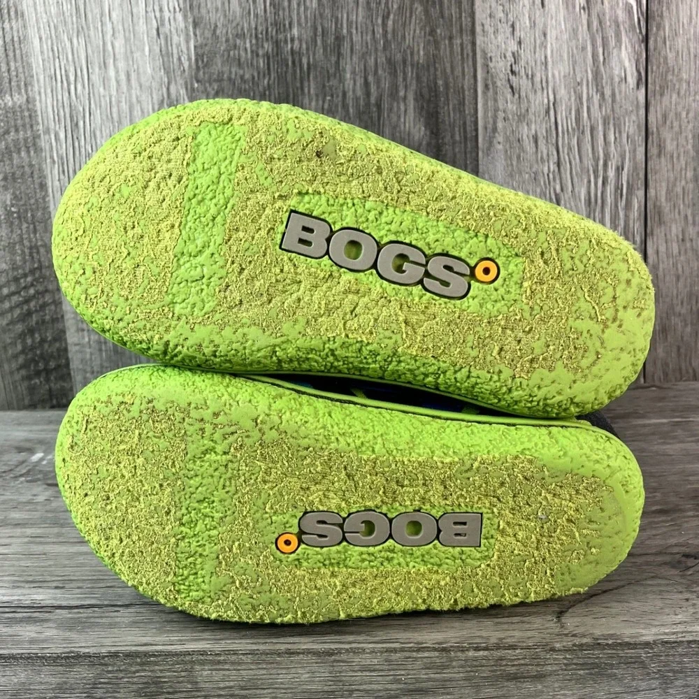 Bogs Baby Dino Waterproof Insulated Boots Blue Green Infants 8 72165I-430